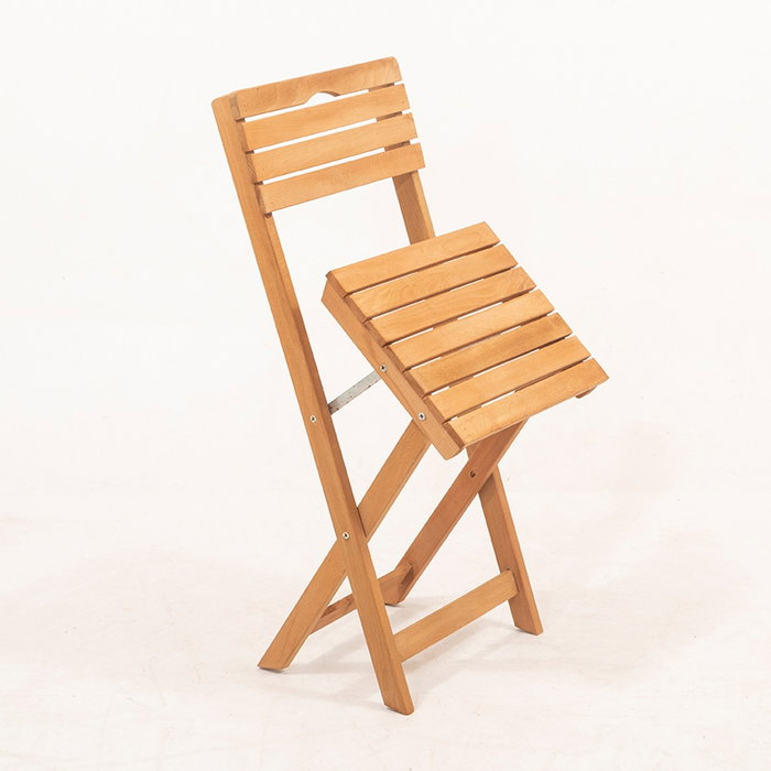 Hanah Home Conjunto de mesa y sillas de jardín My003A de 3 piezas en madera de haya
